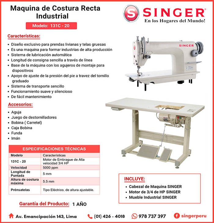 Maquinas de Coser singer, Maquinas Dometicos e Industriales Singer, Lima  Peru