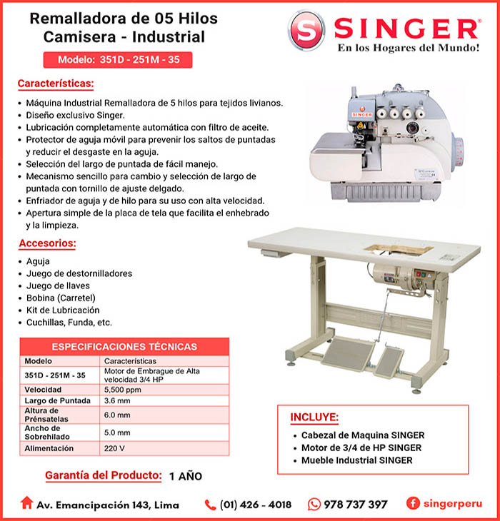 Máquinas de Coser Singer Peru » 🔴 Pagina oficial en Peru » Distribuidor  Autorizado Singer Peru » maquinas de coser industriales » maquinas de coser  en peru » Portailes » Maquinas de